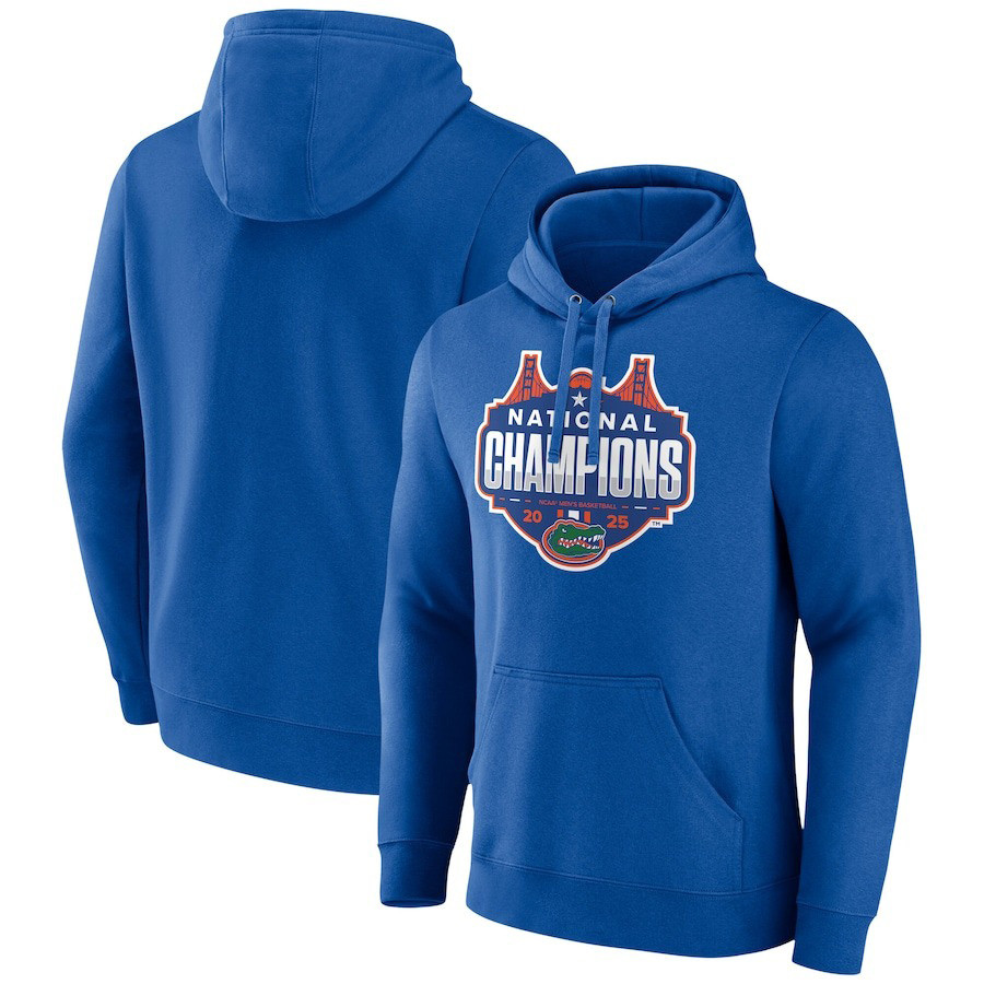 Royal Florida Gators 2025 NCAA Men's Basketball National Champions Shot Clock Hoodie Fans Gifts