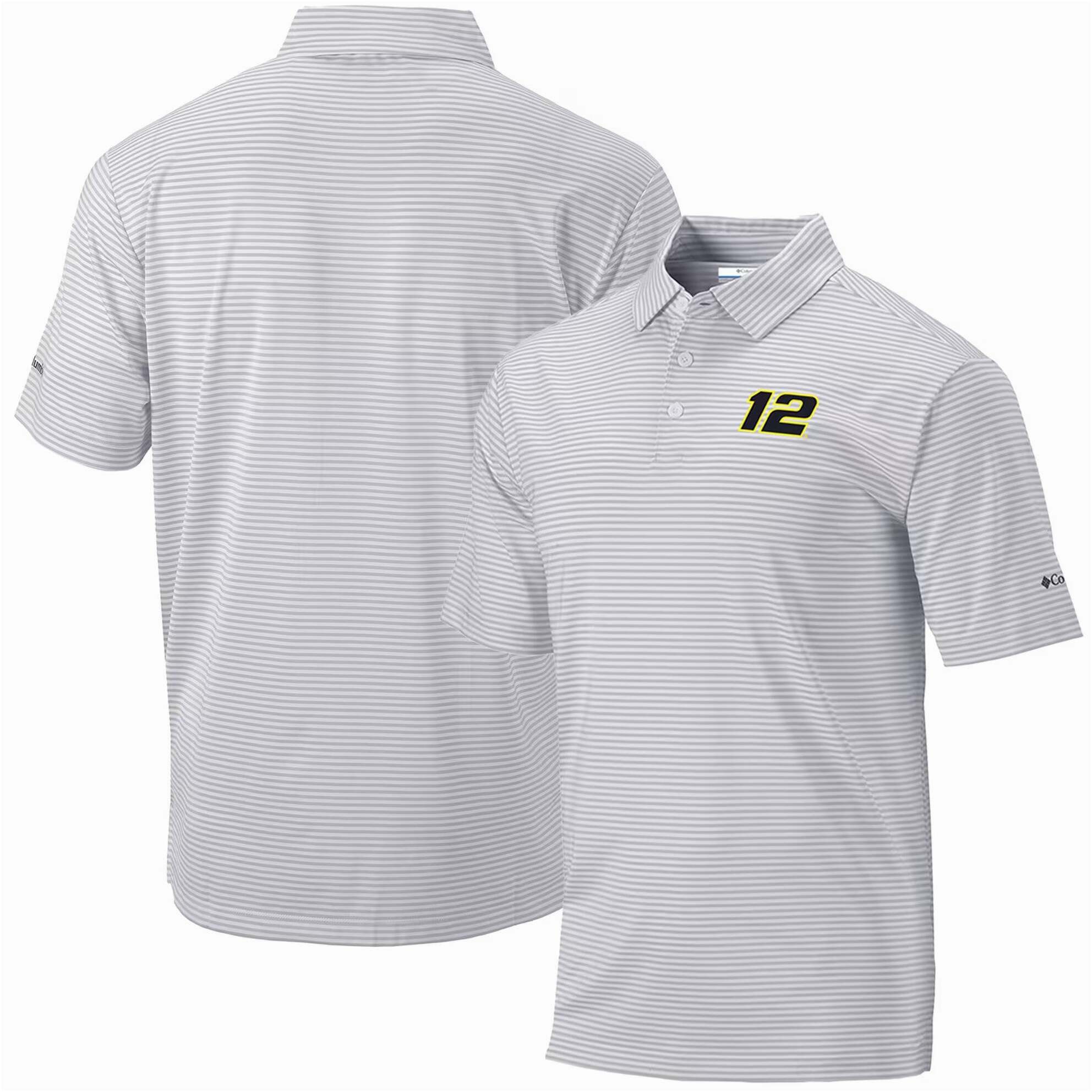 Ryan Blaney Merch Columbia Gray Ryan Blaney Polo Shirt Good Gifts For Dads Gifts For BFF