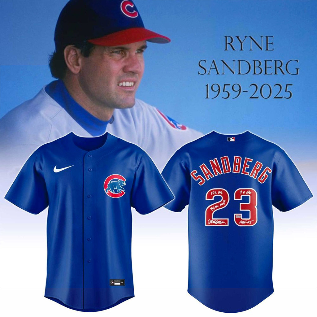 Ryne Sandberg 1959 2025 Blue Jersey 1