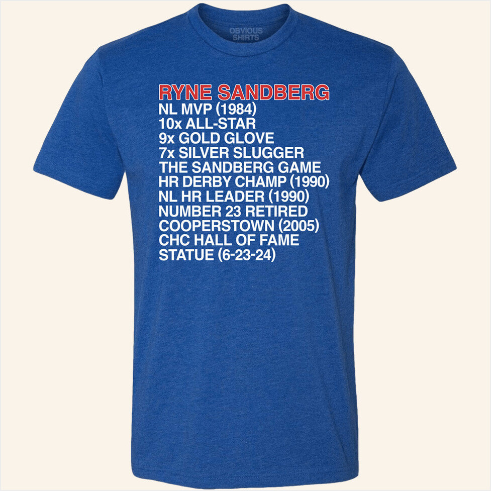Rynos Accomplishments Shirt Obvious Shirts Ryne Sandberg Shirt Birthday Gifts For Dad