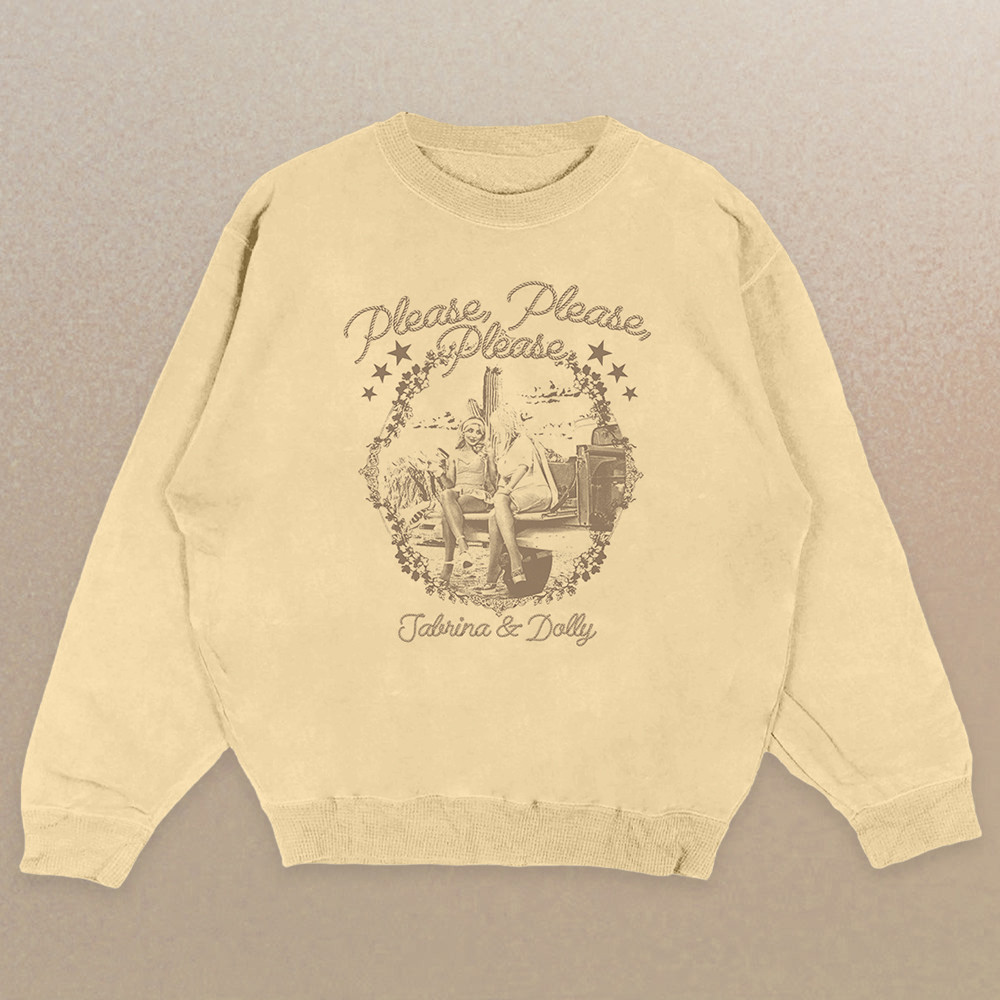 Sabrina Carpenter Tour Merch Sweatshirt Please Please Please Remix Crew Sabrina Carpenter Merch