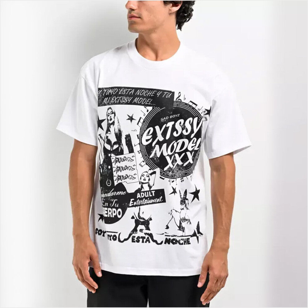 Sad Boyz EXTSSY Model White T-Shirt Junior H Sad Boyz Merch Birthday Gifts For BFF