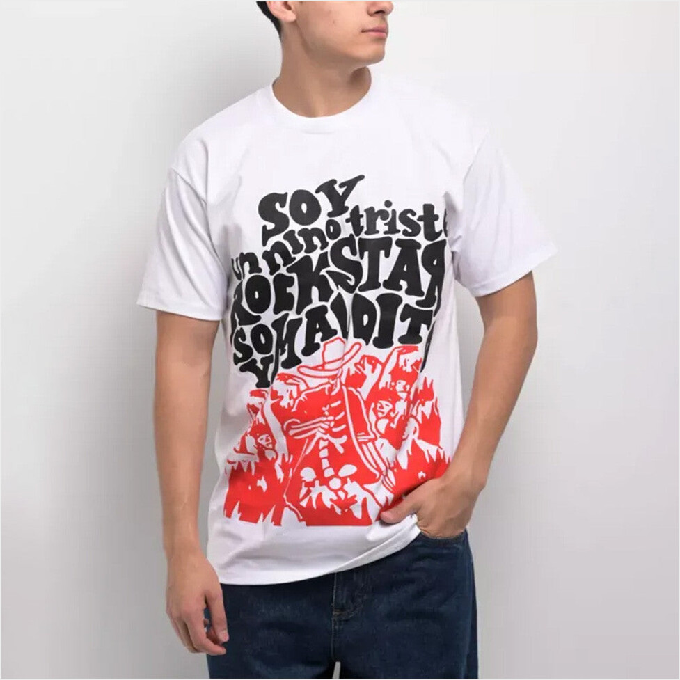 Sad Boyz Rockstar White T-Shirt Junior H Sad Boyz Merch Friends Birthday Gifts For Friends
