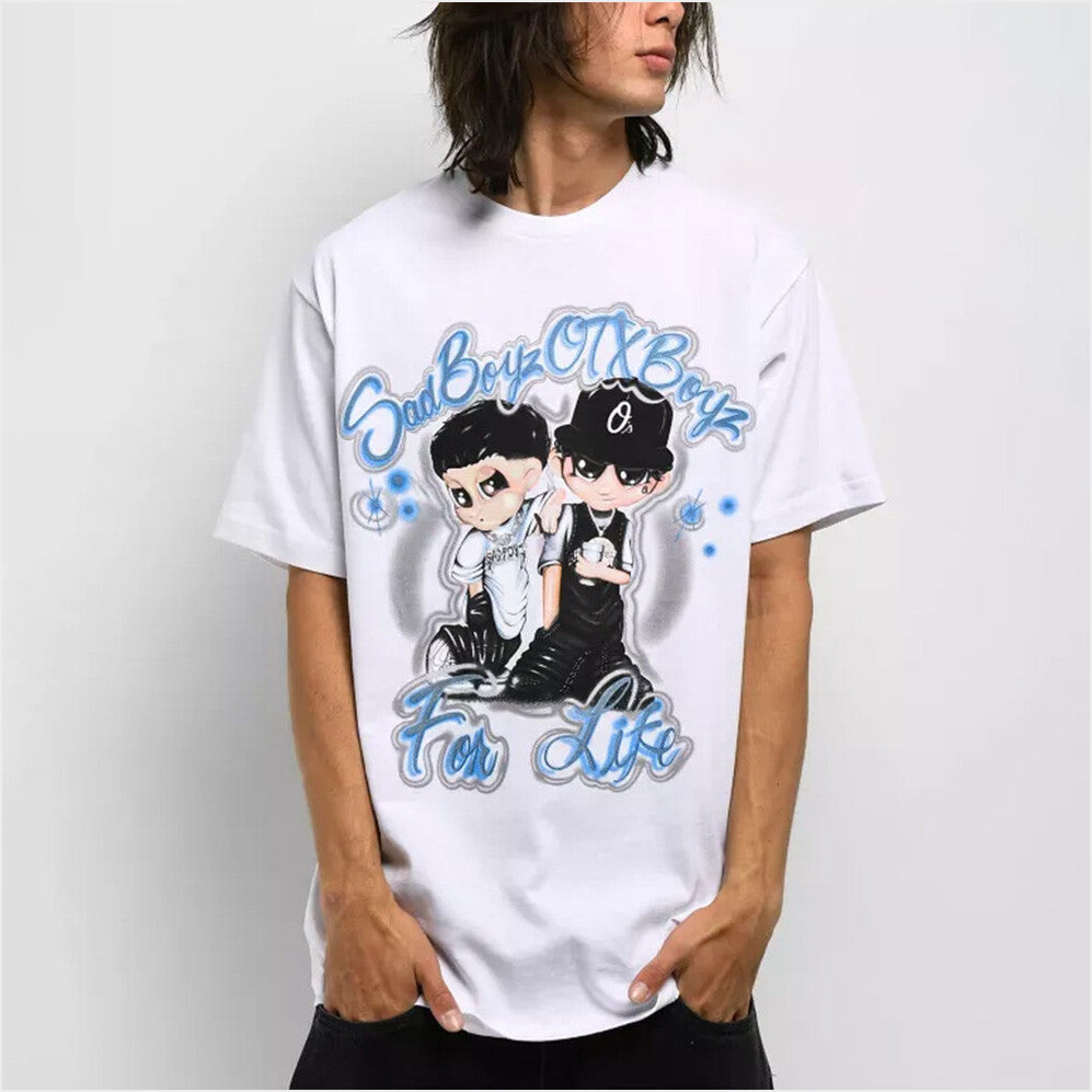 Sad Boyz x OTXBOYZ Precious White T-Shirt Junior H Sad Boyz Merch Friends Birthday Gifts