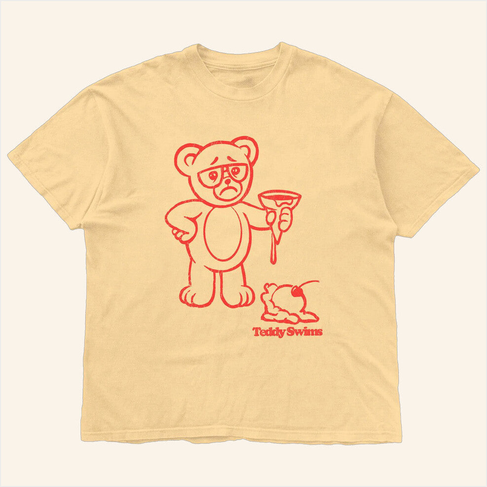 Sad Teddy T-Shirt Teddy Swims Merch Birthday Gifts For Fans Gifts For Best Friend