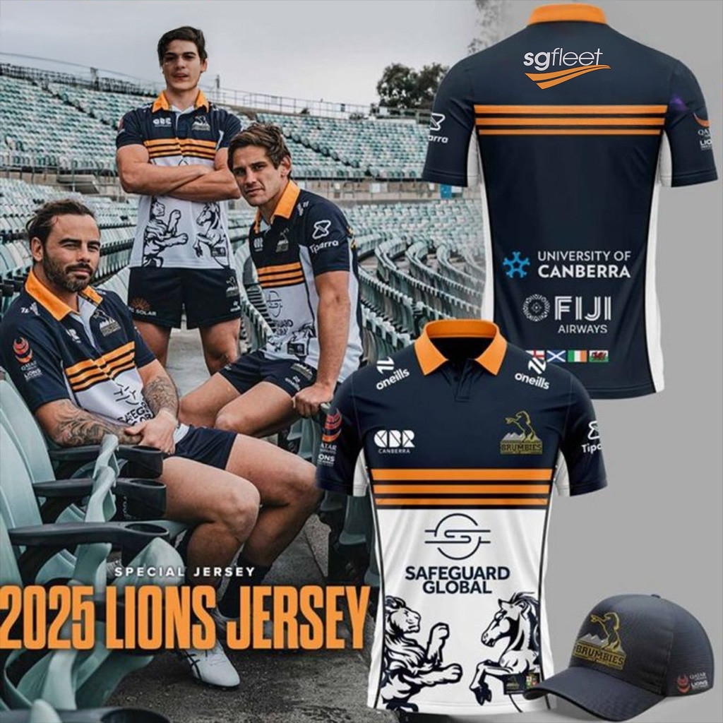 Safeguard Global ACT Brumbies Lions Polo Shirt Present For Husband