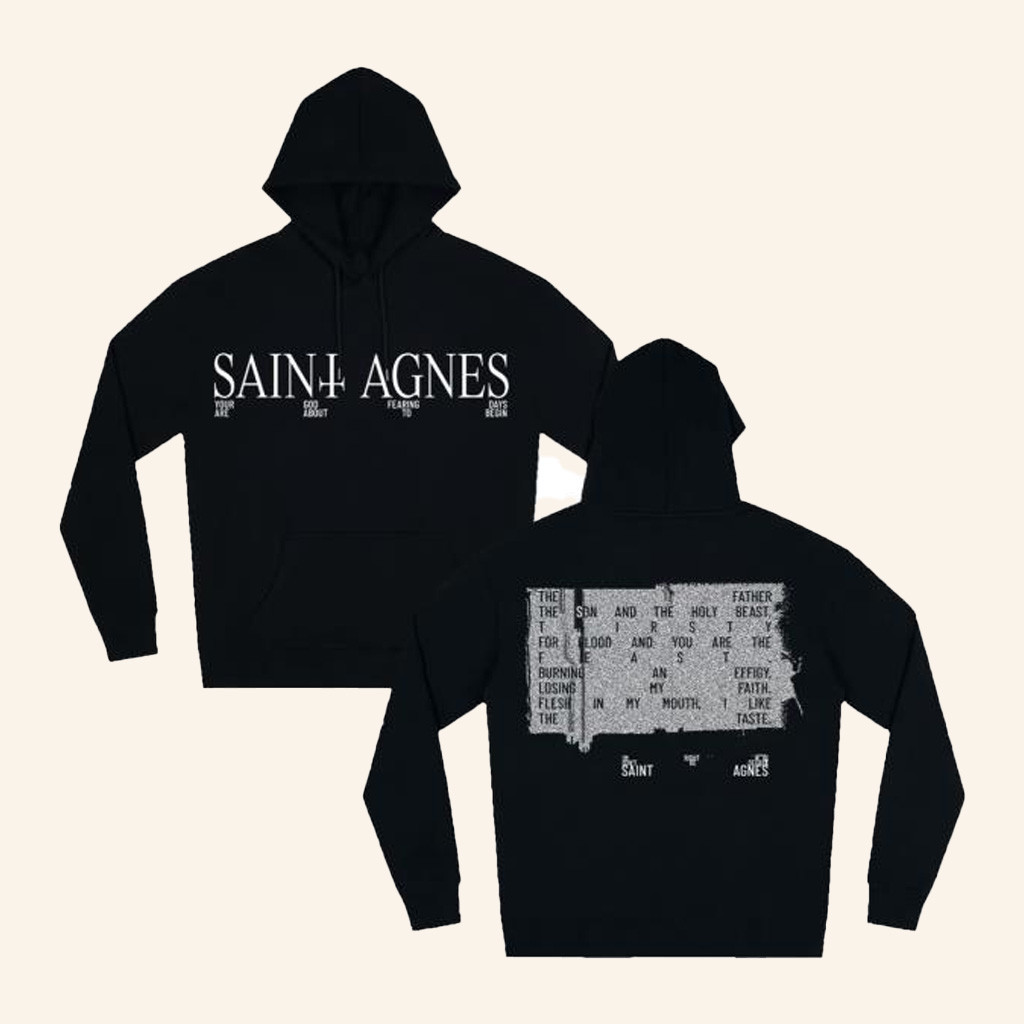 Saint Agnes Merch Saint Agnes Logo Hoodie Present For Husband