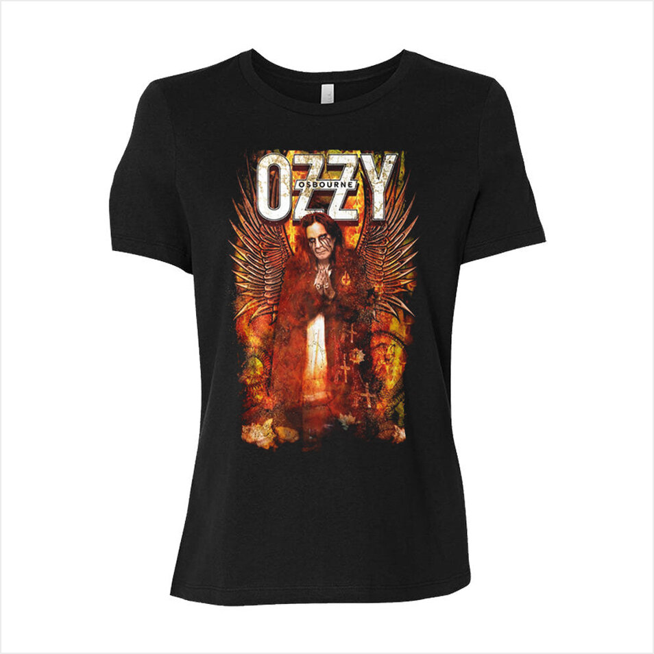 Saint Ozz Women's Tee Ozzy Osbourne Shirt Official Ozzy Osbourne Merch Gifts For Friends