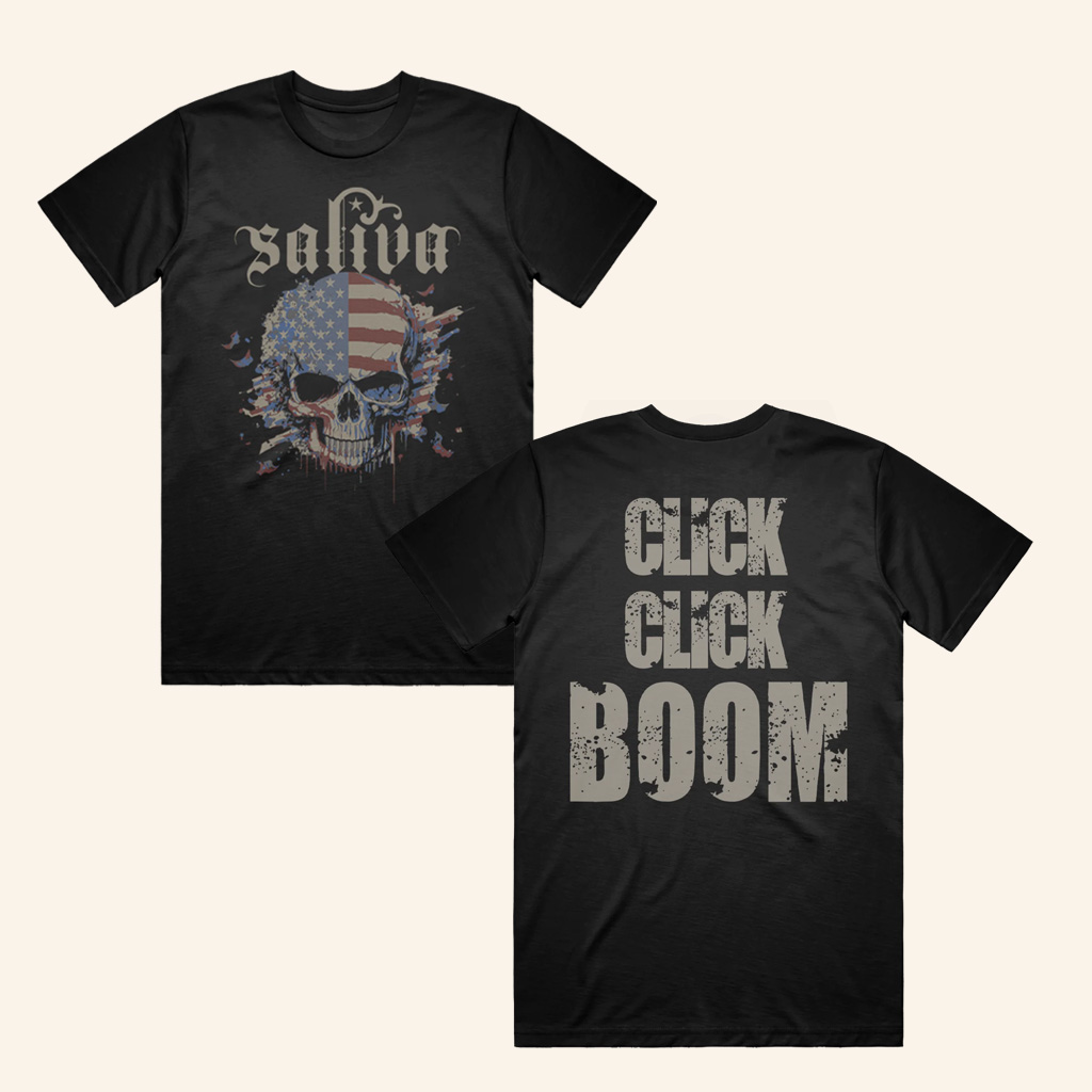 Saliva Merch Click Click Boom Vintage T-Shirt Gifts For Son In Law