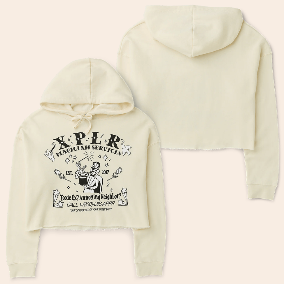 Sam And Colby Hodoie Magician Services Cropped Hoodie XPLR Merch Mother's Day Gifts For Besties