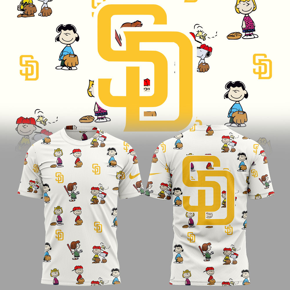 San Diego 75th Anniversary Of Peanuts T-shirt Great Gifts For Baseball Fans