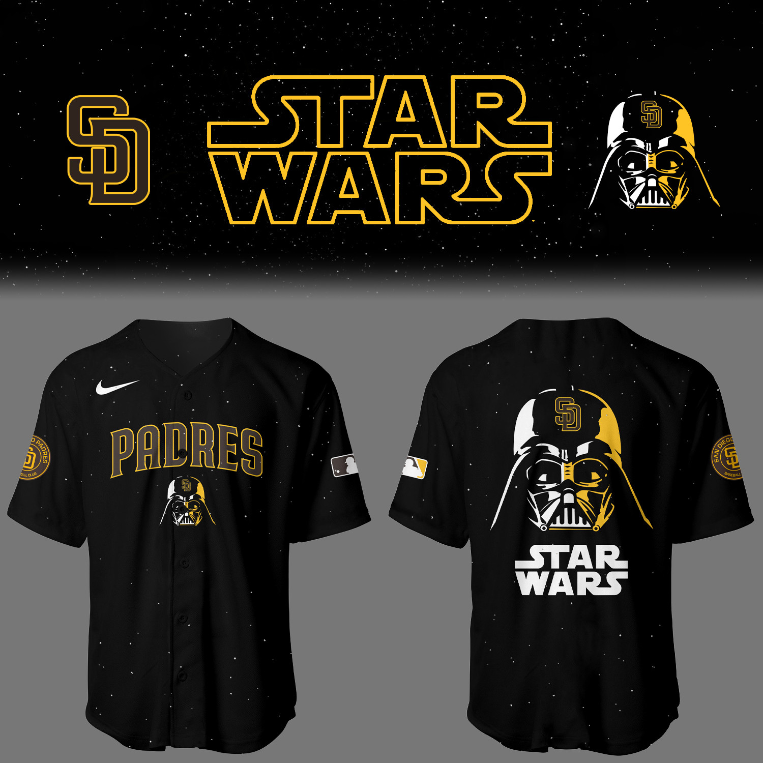 San Diego Baseball 2025 X Star Wars Jersey Presents For Baseball Player Gift Ideas