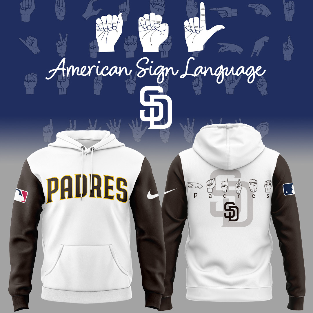 San Diego Baseball American Sign Language Night Hoodie Gift Ideas For Baseball Lovers