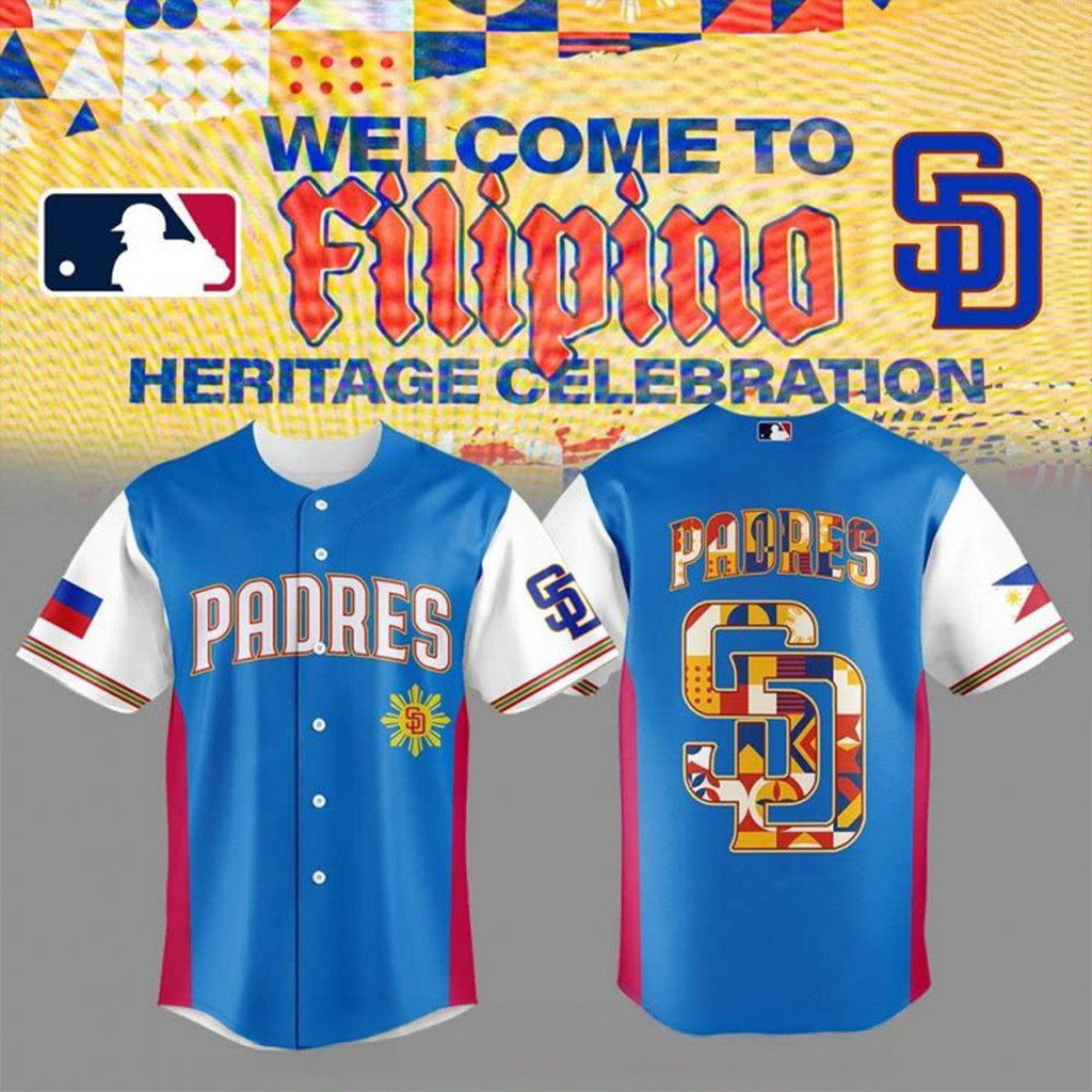 San Diego Padres Celebrating Filipino Heritage Night Special Baseball Jersey San Diego Padres Merch