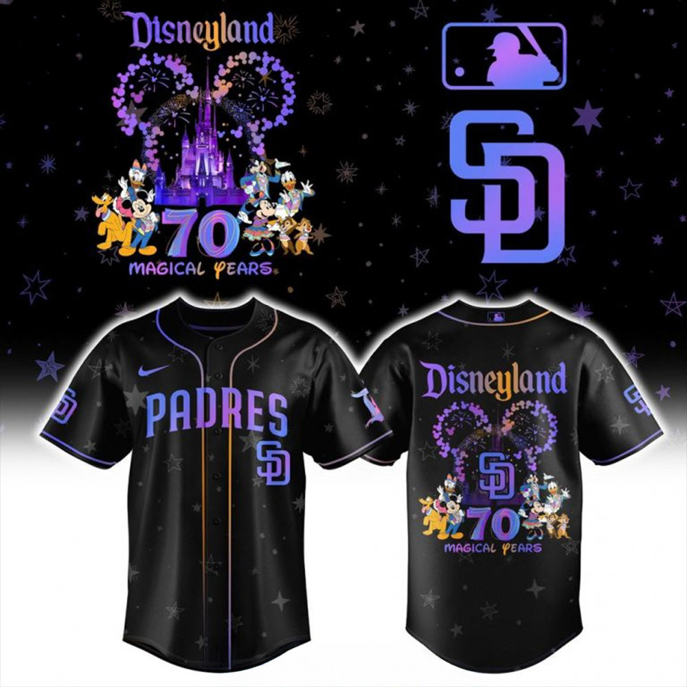 San Diego Padres Disneyland 70th Magical Years Special Baseball Jersey San Diego Padres Merch