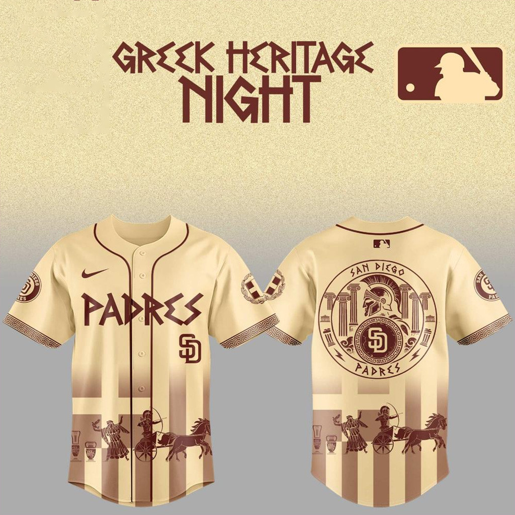 San Diego Padres Greek Heritage Night 2025 Baseball Jersey San Diego Padres Merch For Fans