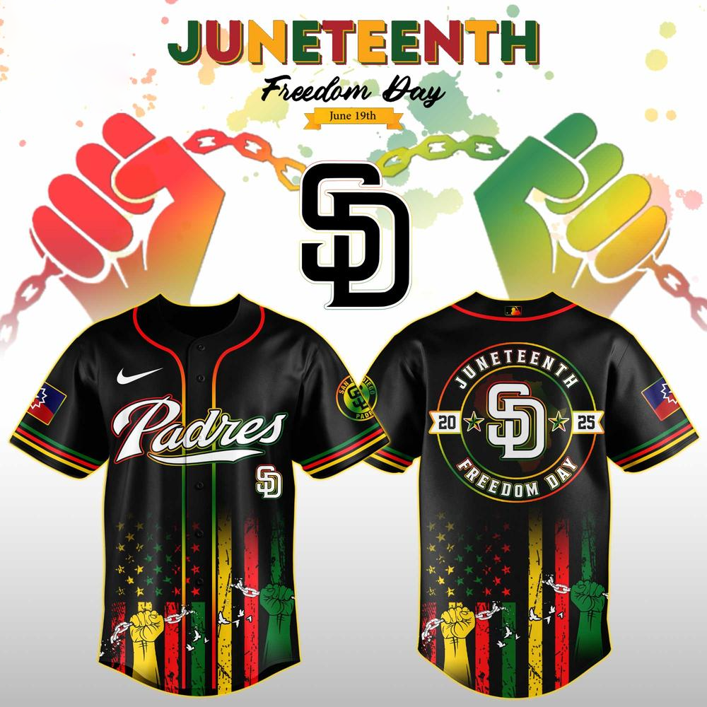 San Diego Padres Juneteenth Day Baseball Jersey San Diego Padres Merch Dad Fathers Day Gifts