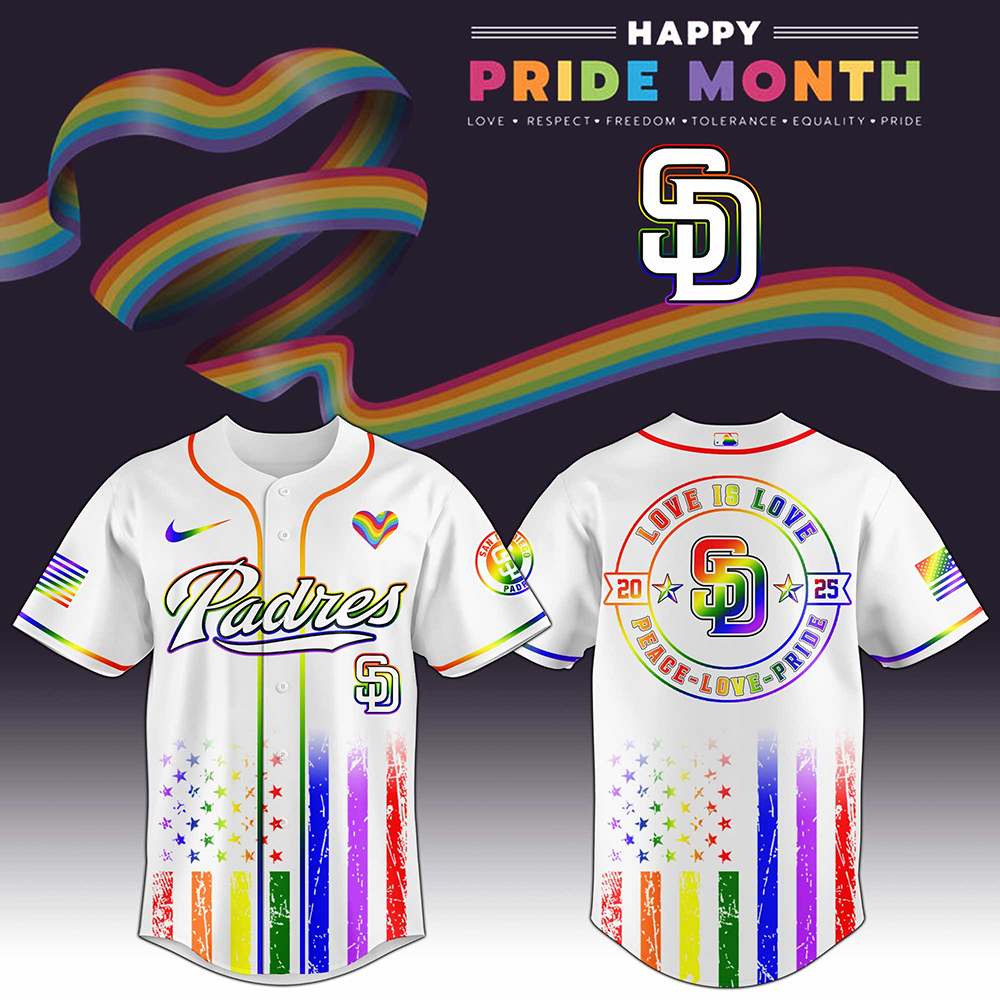 San Diego Padres MLB x Happy Pride Month 2025 Baseball Jersey San Diego Padres Merch For Fan