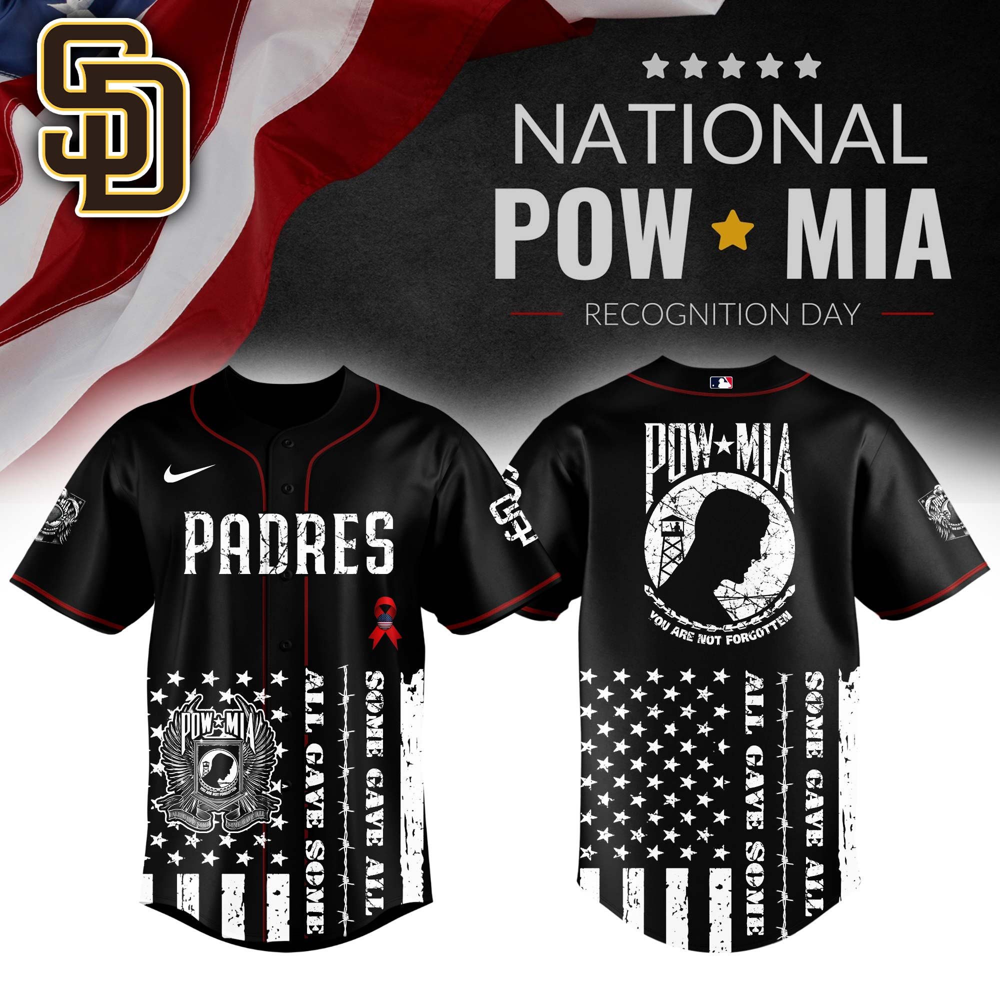 San Diego Padres Mlb X National Powmia Recognition Day Baseball Jersey For Fans