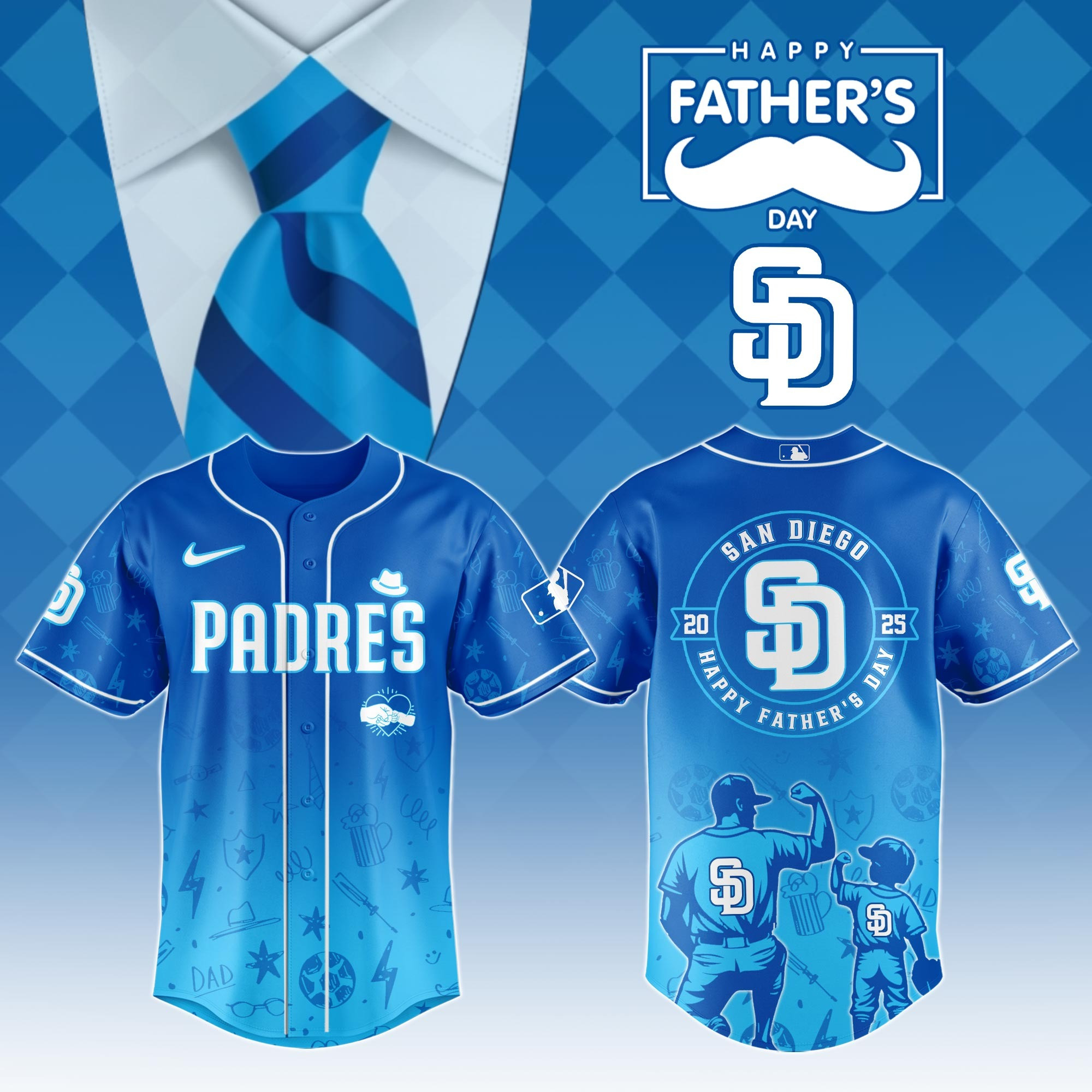 San Diego Padres Special Father's Day 2025 Limited Edition Jersey San Diego Padres Merch