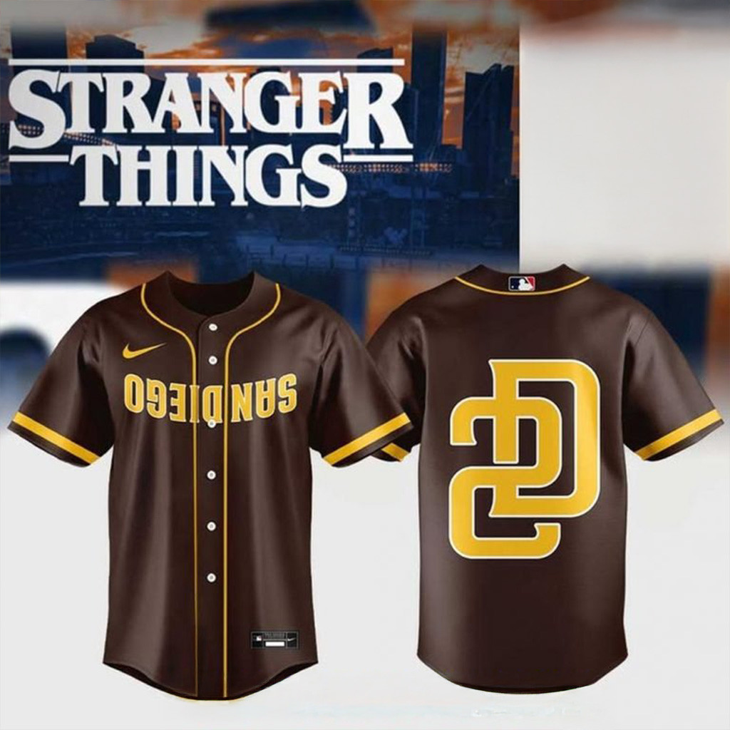 San Diego Padres Stranger Things Baseball Jersey San Diego Padres Merch Father Gifts