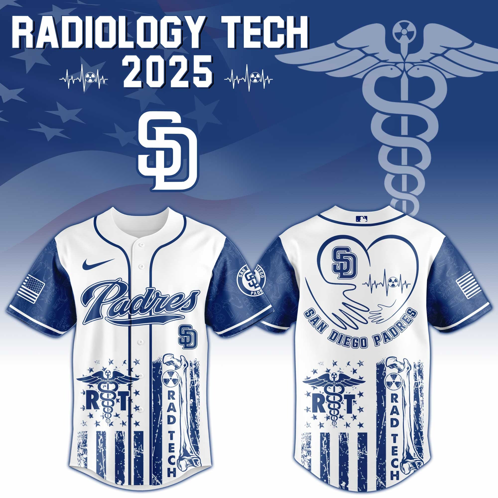 San Diego Padres x Radiology Tech Night Exclusive Design Jersey San Diego Padres Merch