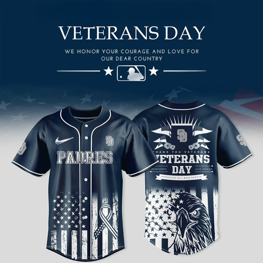 San Diego Padres X Veterans Day 2025 Jersey San Diego Padres Merch Gifts For Fans