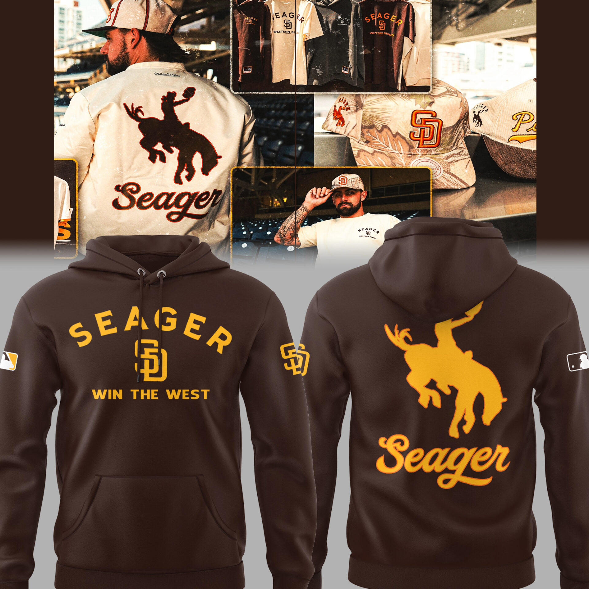 San Diego X Seager Padres Baseball Hoodie Gifts For Baseball Fans