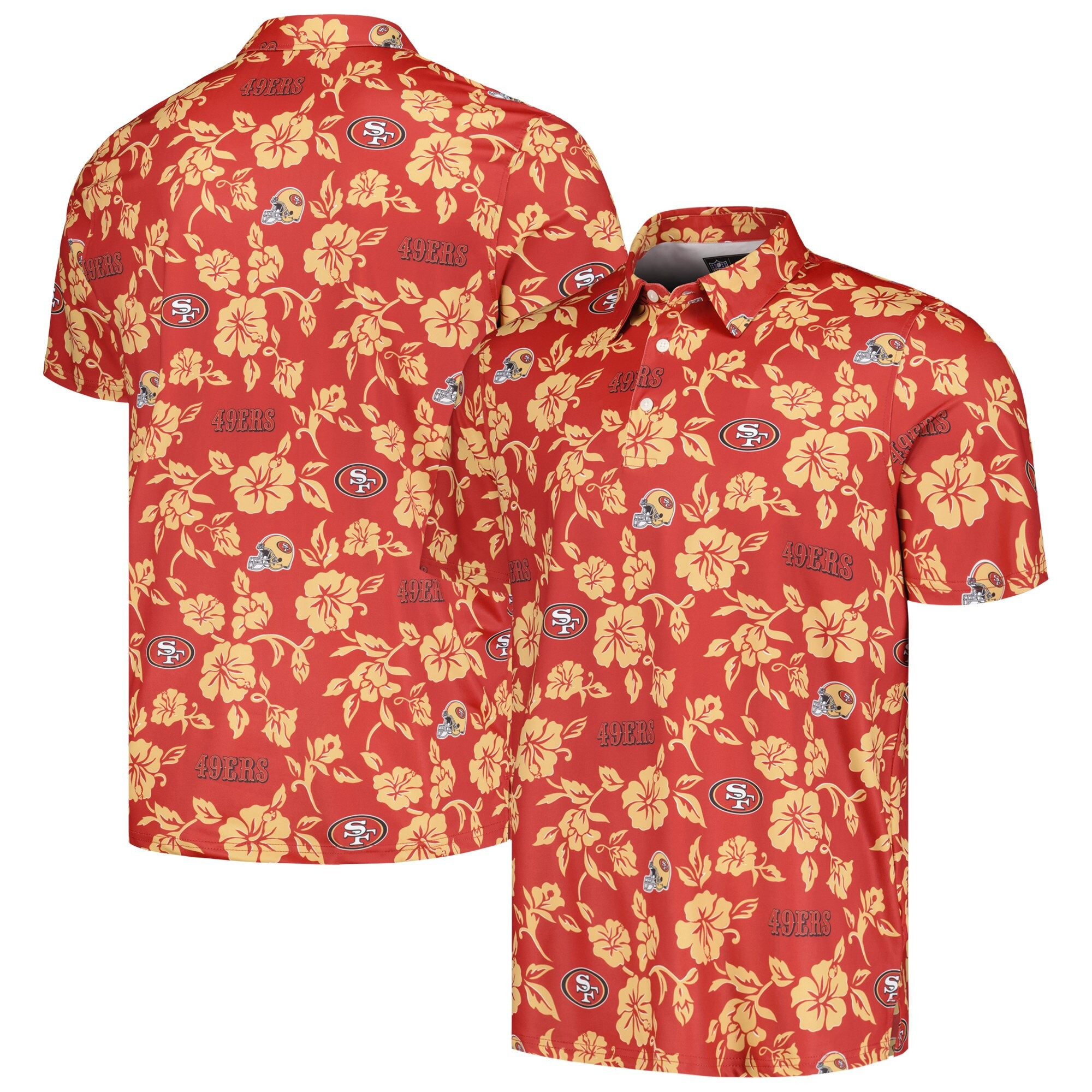 San Francisco 49Ers Polo Shirt NFL Aloha Shirt Gifts For Father's Day From Wife