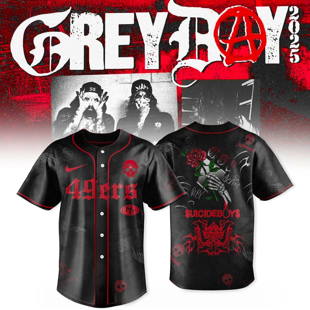 San Francisco 49Ers X Uicideboy Greyday Tour Merch 2025 Jersey 49Ers Merch Gifts For Husband
