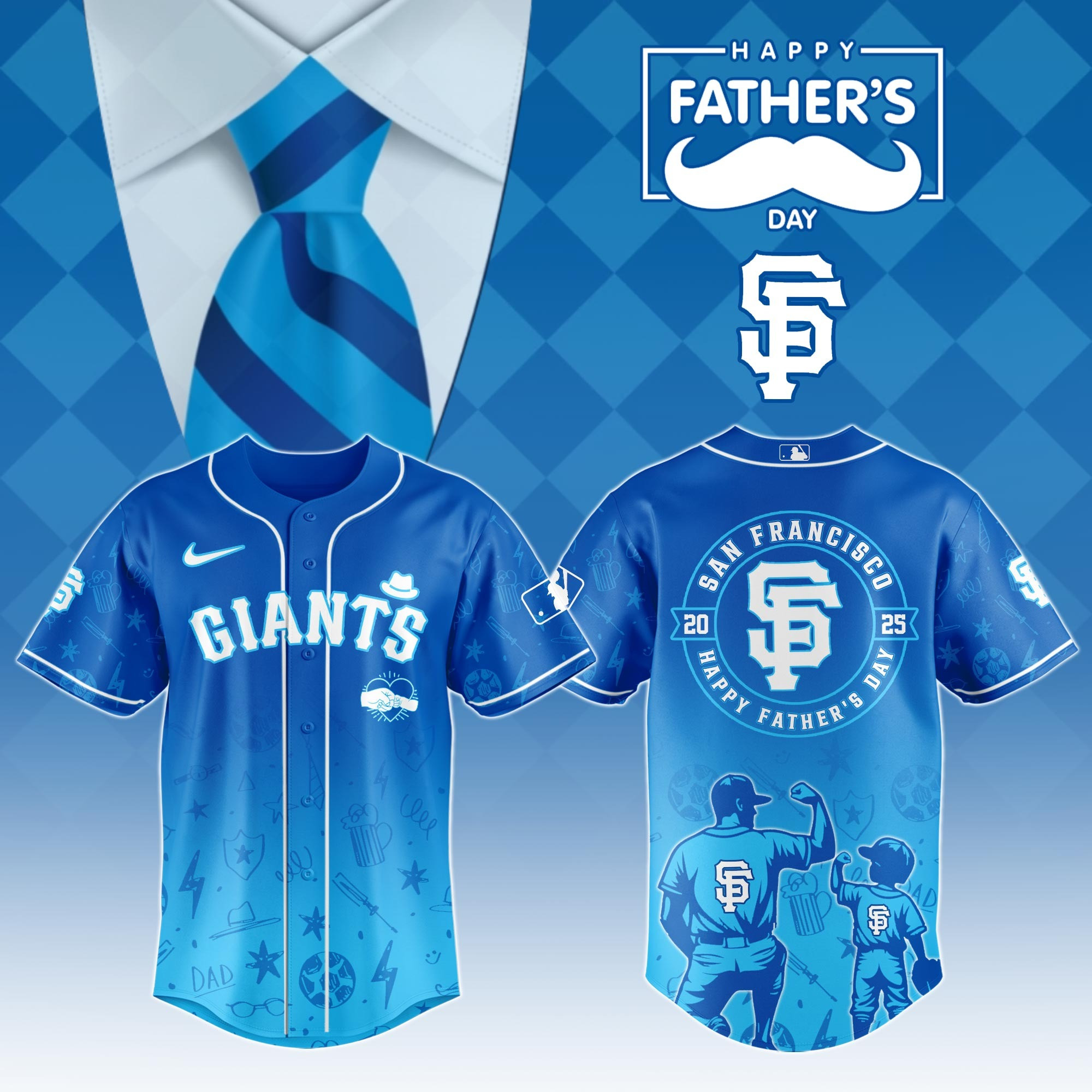 San Francisco Giants Special Father's Day 2025 Limited Edition Jersey San Francisco Giants Merch