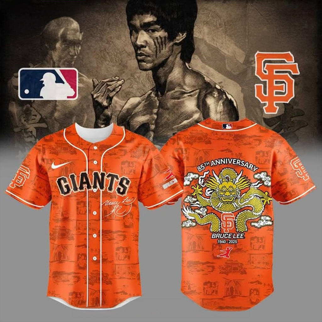 San Francisco Giants x Bruce Lee 85th Anniversary Limited Jersey San Francisco Giants Merch