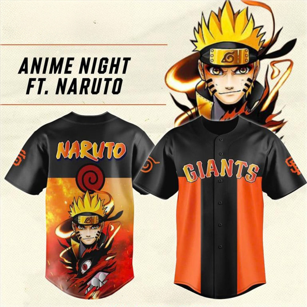 San Francisco Giants X Naruto Night 2025 Baseball Jersey Giants Merch Gifts For Baseball Fans