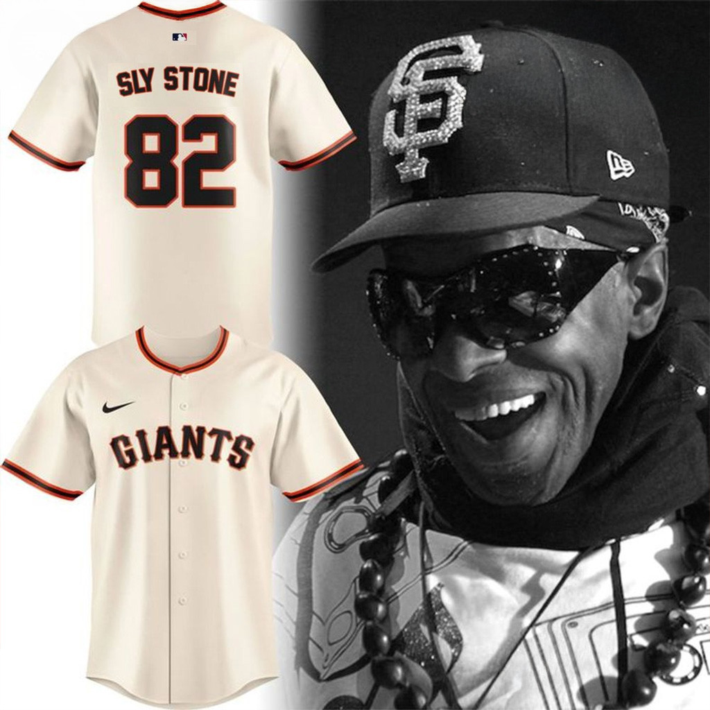 San Francisco Giants x Sly Stone Tribute Baseball Jersey Giants Merch Gifts For Boyfriend