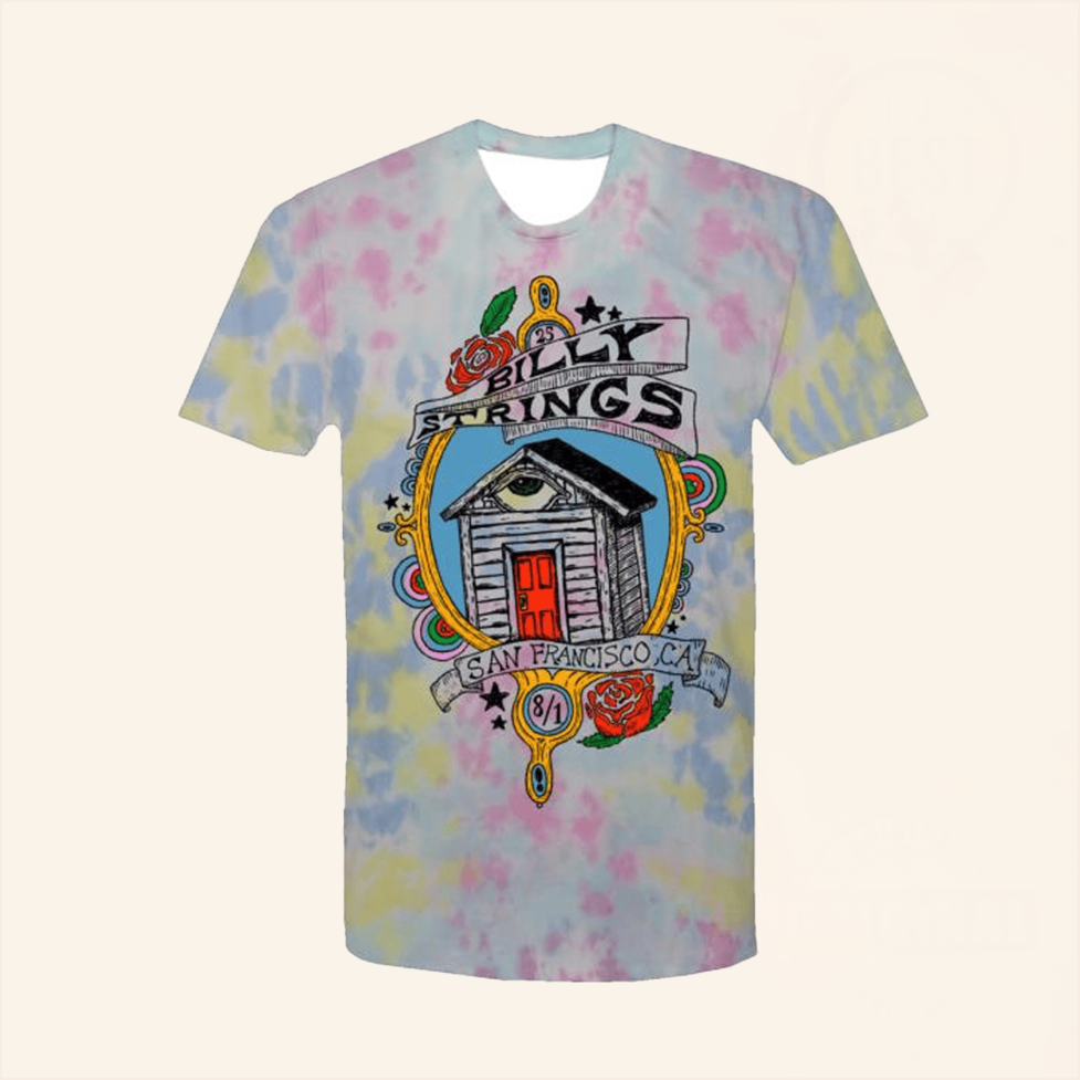 San Francisco House Tie Dye T-Shirt Billy Strings Merch Friends Birthday Gifts BFF Gifts Ideas
