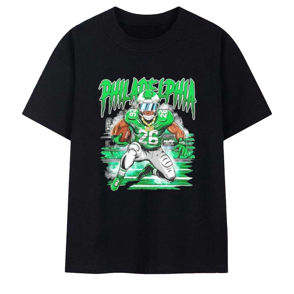 Saquon Barkley Philadelphia Eagles Two Six Graphic T-Shirt Eagles Merch Gifts For Fans