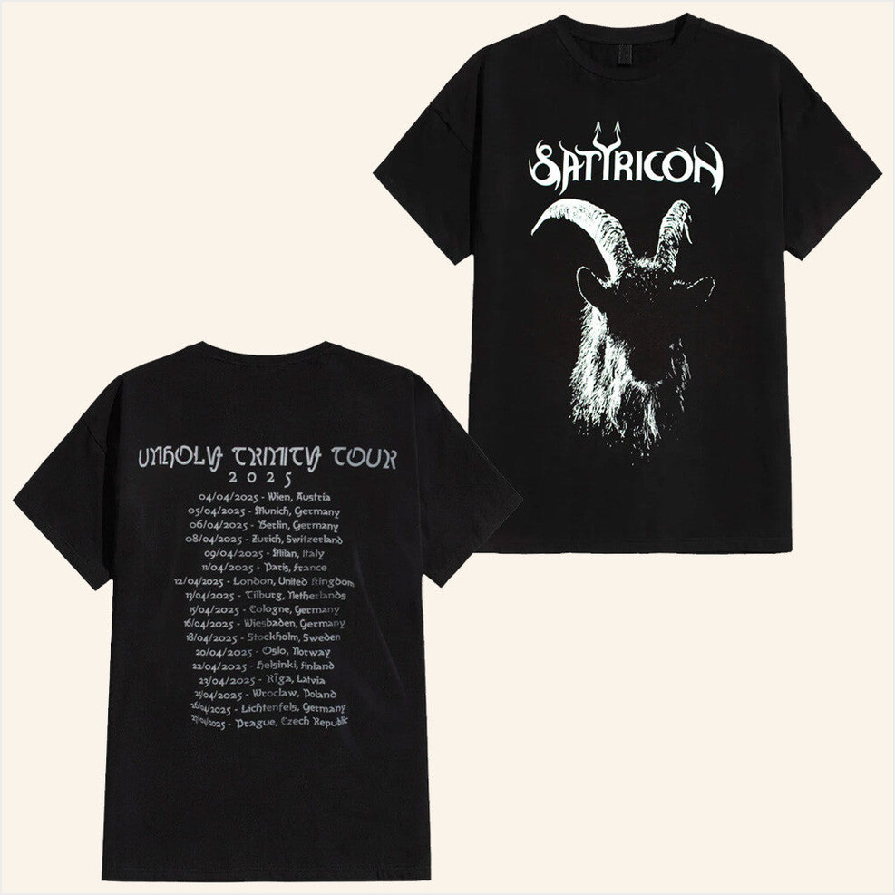 Satyricon Goat Tour 2025 T-Shirt Impericon Merch Present For Husband Birthday Gifts For Friends