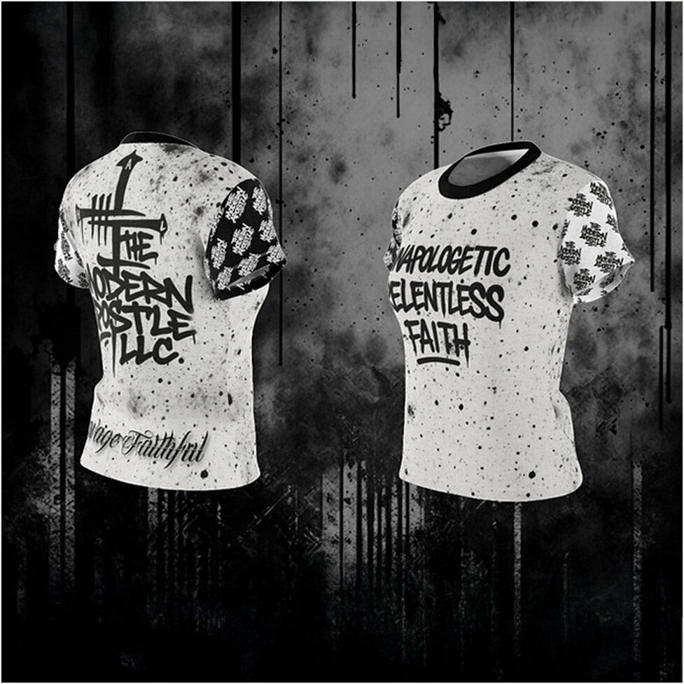 Savage Faithful Black And White Street Graffiti T-Shirt Women's Christian Shirt Mom Gifts