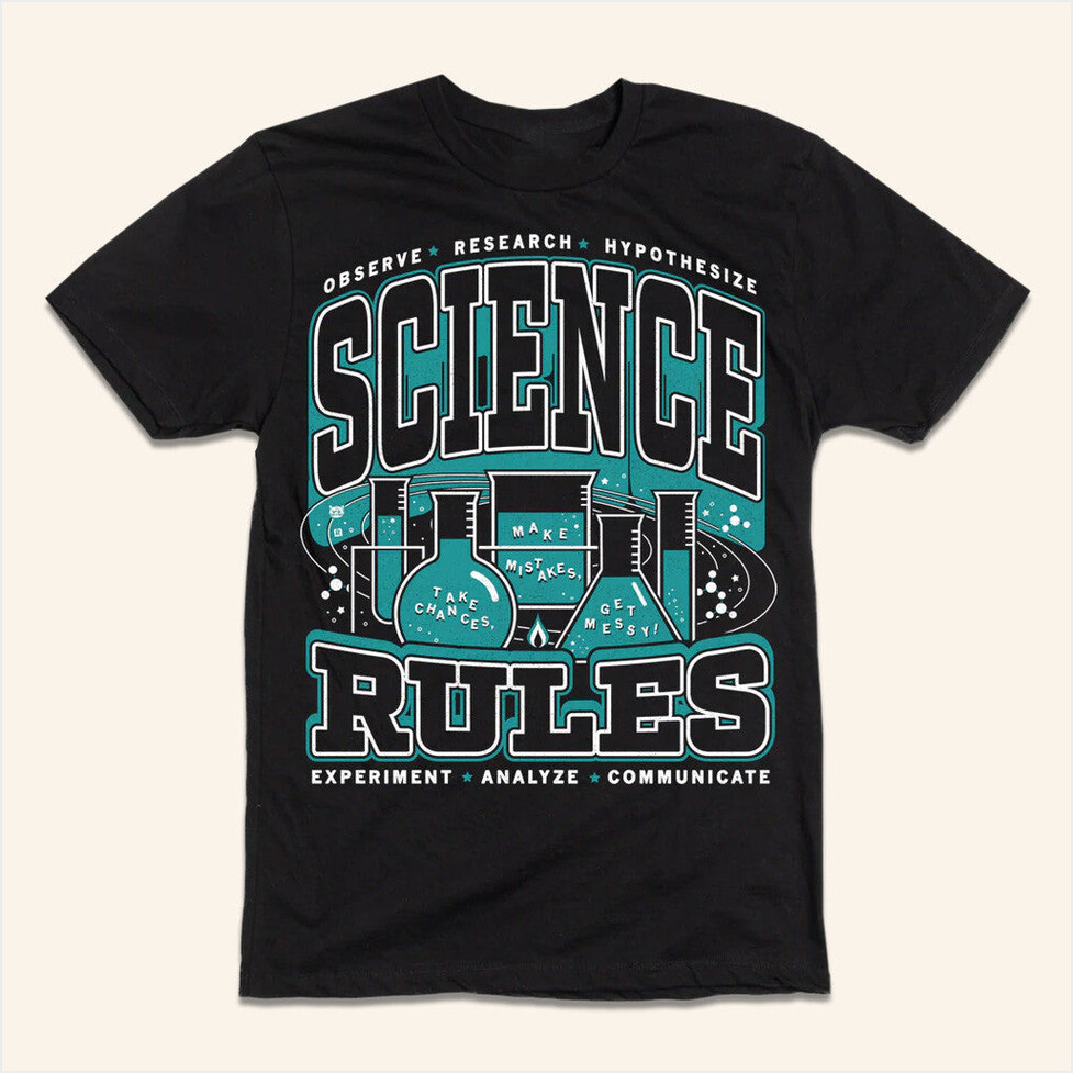 Science Rules Max Collegiate Shirt Raygunsite Merch Present For Husband Gifts For Best Friend