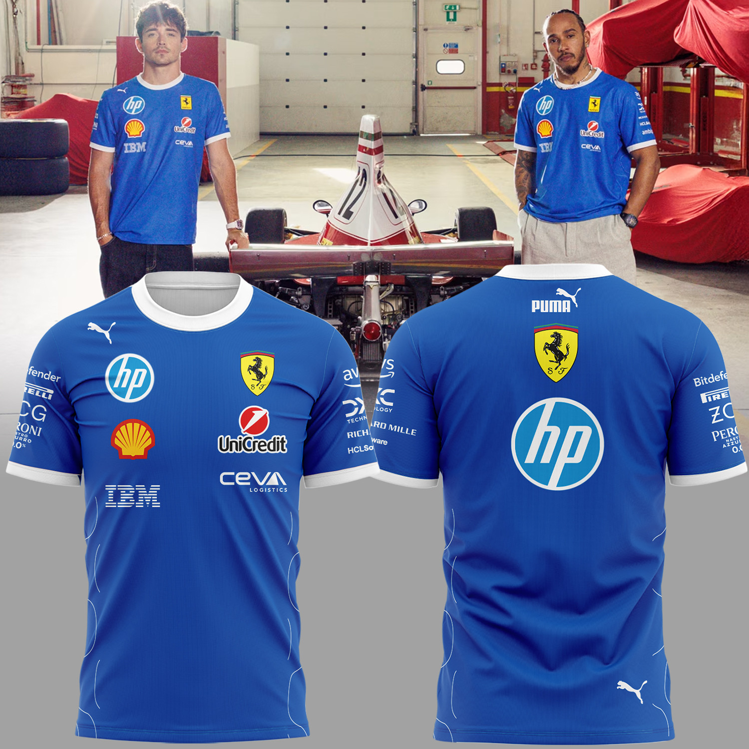 Scuderia Ferrari Monza Merch T-shirt Hp 2025 Cool Car Sport Gift For F1 Lovers