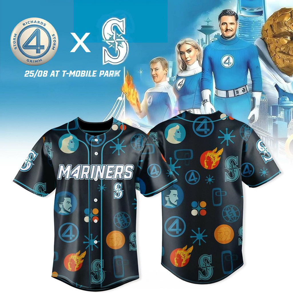 Seattle Mariners Fantastic 4 First Step Jersey Seattle Mariners Merch Gifts For Him
