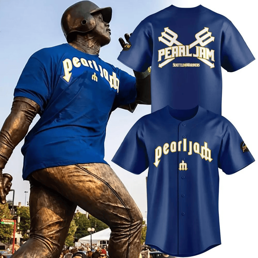 Seattle Mariners Pearl Jam Ten Club Night Baseball Jersey Seattle Mariners Merch Dad Gifts