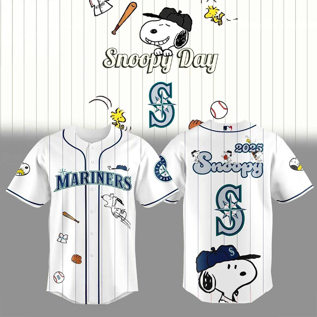 Seattle Mariners Snoopy Day Jersey Seattle Mariners Merch Baseball Player Gift Ideas