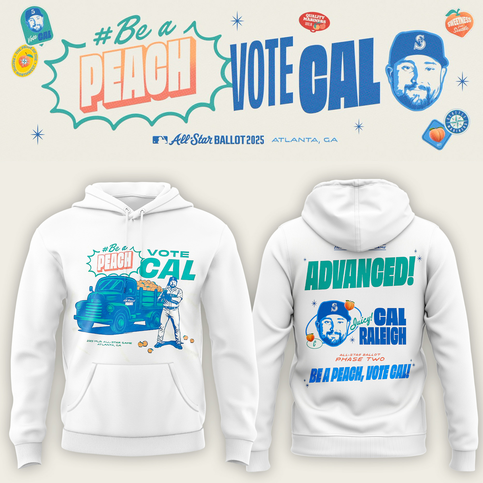 Seattle Mariners Vote Cal Mlb Allstar 2025 Hoodie Best Gifts For Baseball Fans