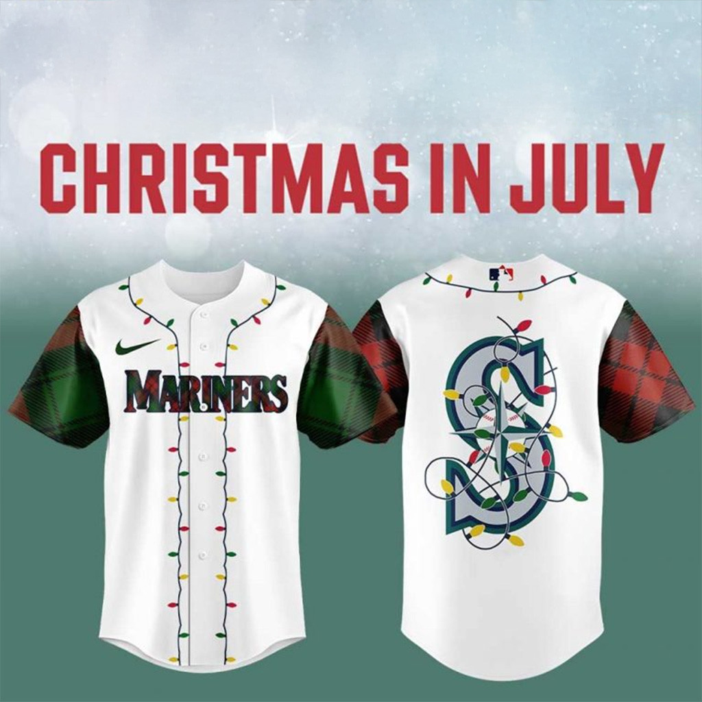 Seattle Mariners x Hallmark Channel Christmas in July Baseball Jersey 2025 Seattle Mariners Merch