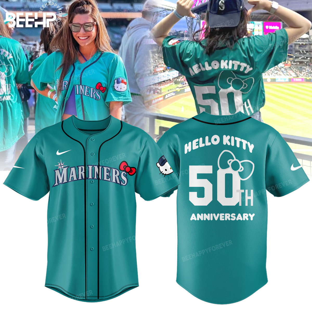 Seattle Mariners X Hello Kitty Night Baseball Jersey Presents For Baseball Fans