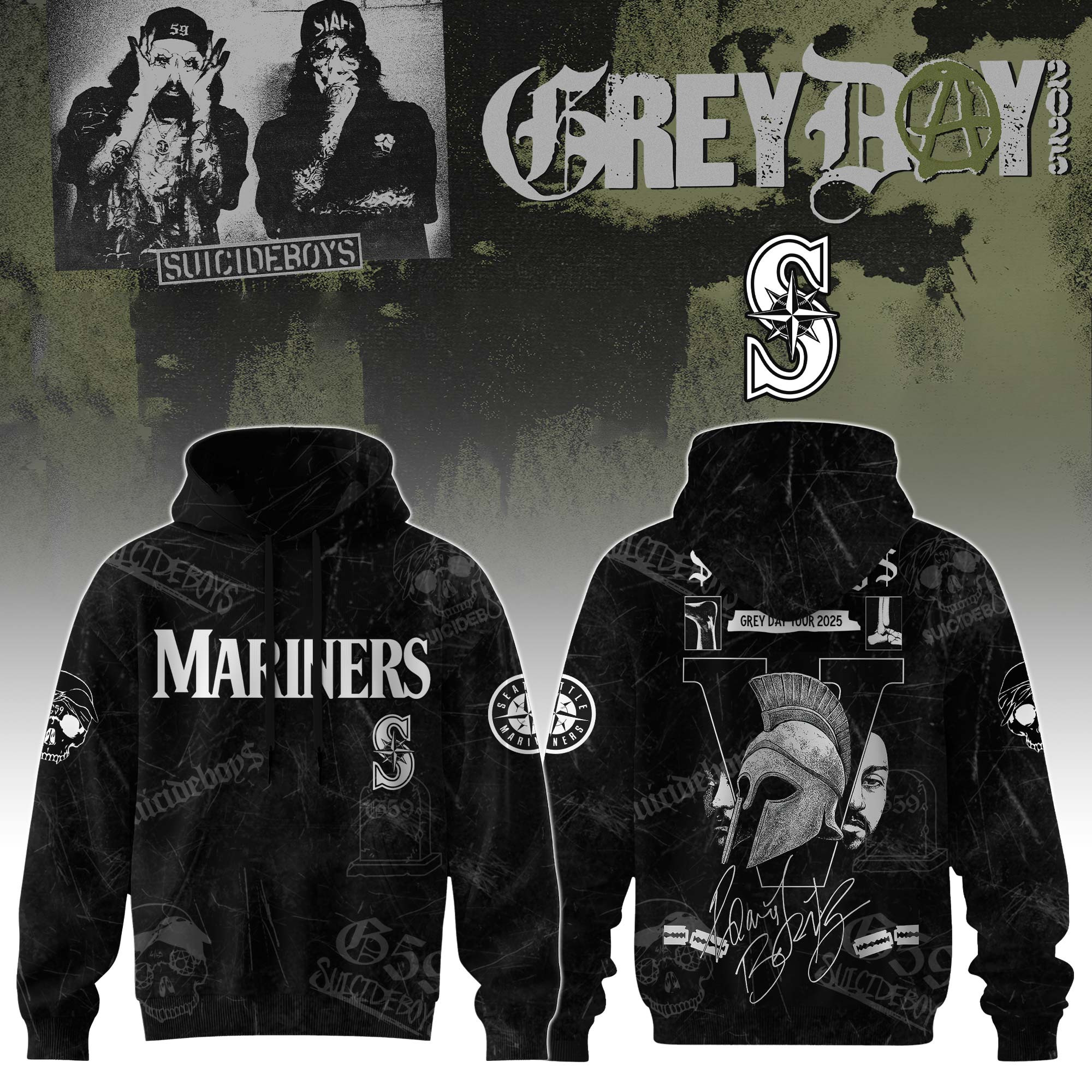 Seattle Mariners X Suicideboys G59 Hoodie 2025 Gift For Baseball Fans