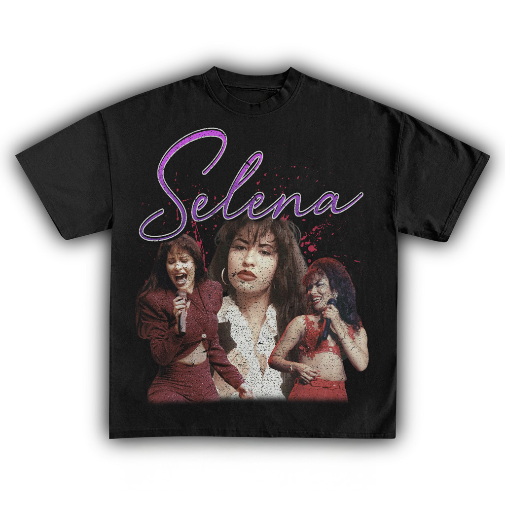 Selena Vintage Black Shirt Selena Merch Gifts For Music Enthusiasts