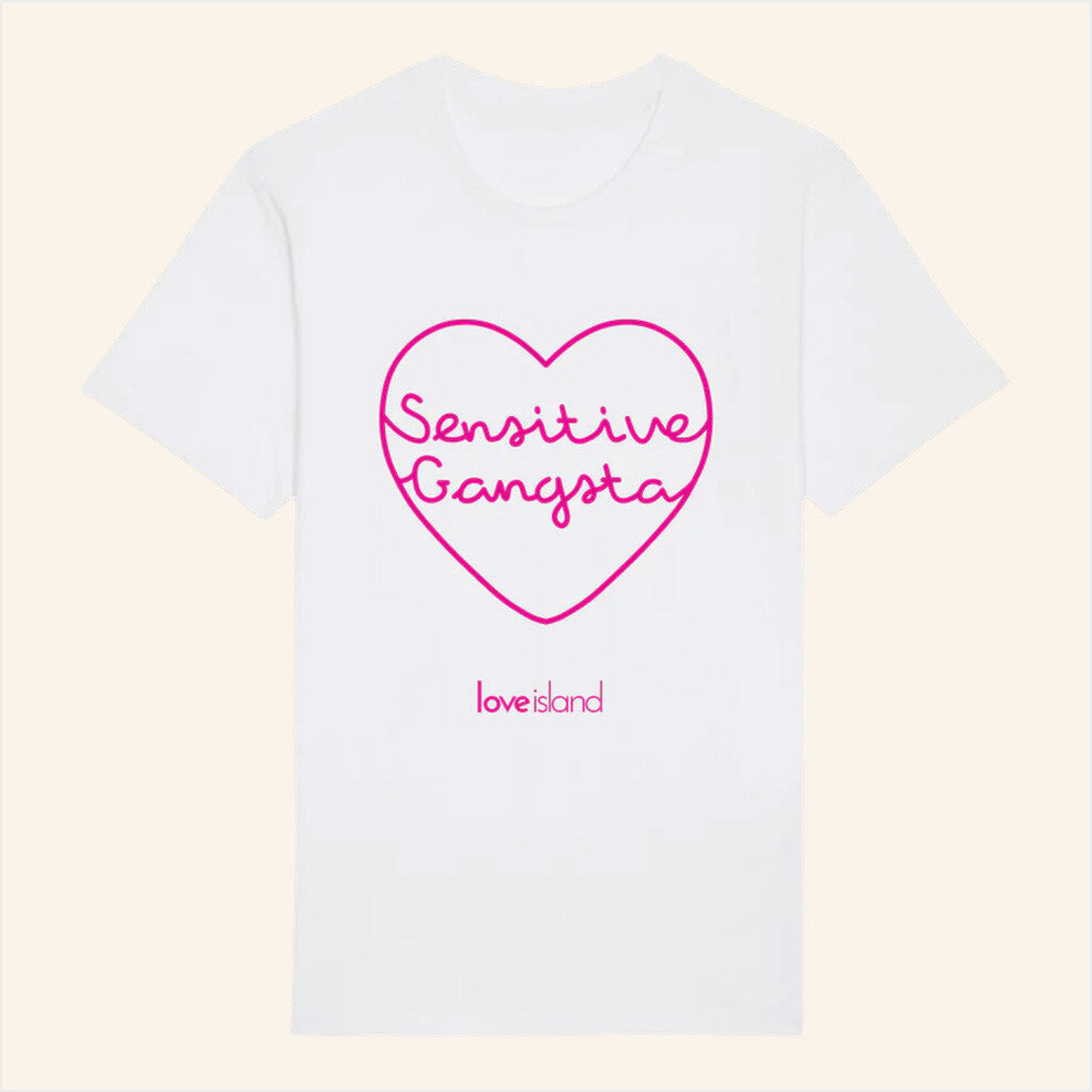 Sensitive Gangsta T-Shirt Official Love Island Merch Present For Girlfriend Gifts For Friends
