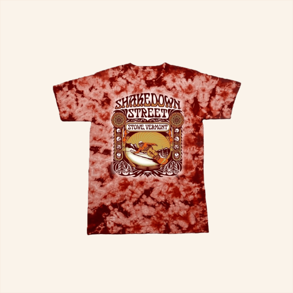 Shakedown Street Red Tie Dye T-Shirt Stowe Cider Merch Birthday Gifts For Best Friend